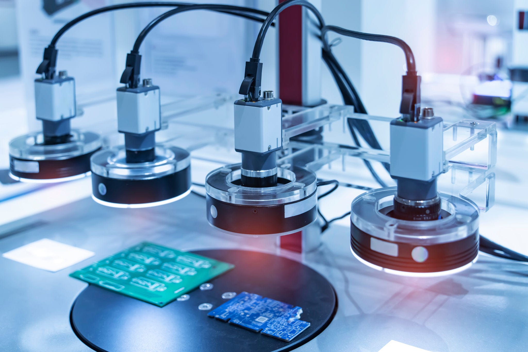 PCB Processing on Robotic machine visual system